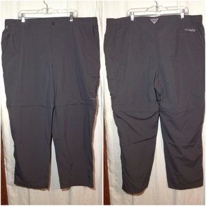 Men Sz 46x30 Columbia Omni-Shade Convertible Pants